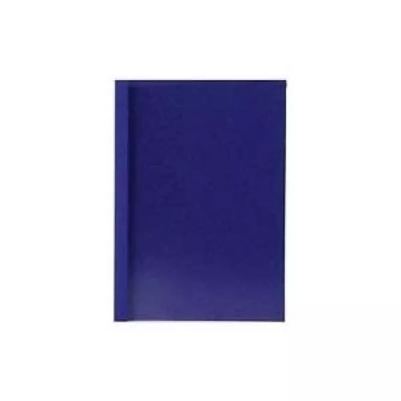 LMG Capas de encadernação térmica A4 azul aspeto couro 2,0 mm lombada, pack de 50 LMG-BMDLM-BL-R2