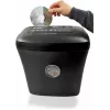 LMG DWS-1012CD Destruidora de documentos com corte em partículas e recipiente separado para CD/DVD, nível de segurança P-4, 10-12 folhas, 21L