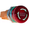 JOY-IT Button22NA-01 Botão de paragem de emergência, bloqueio mecânico, vermelho/verde, Ø22 mm, IP67, IK10