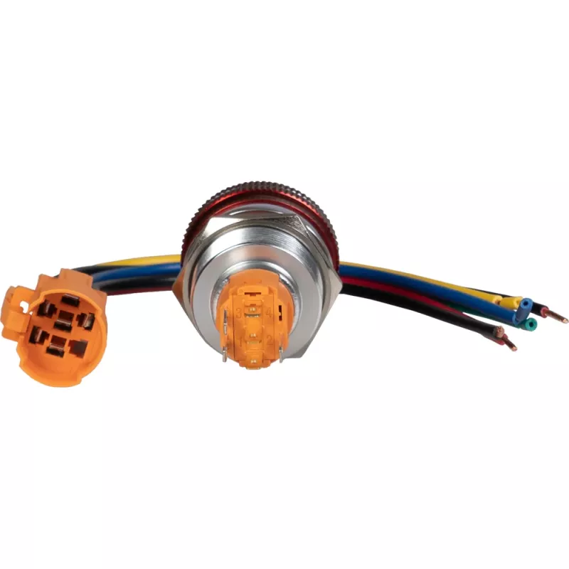 JOY-IT Button22NA-01 Botão de paragem de emergência, bloqueio mecânico, vermelho/verde, Ø22 mm, IP67, IK10