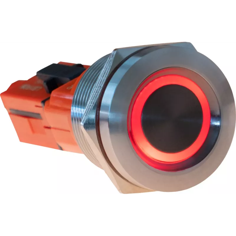 JOY-IT Button22T-01 Botão (contacto de fecho), LED vermelho/azul, 22 mm, IP68, IK10