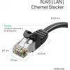 FLEXLINE FL31-39085 Cabo de patch Cat.7 S/FTP PUR, RJ45, preto, 15m