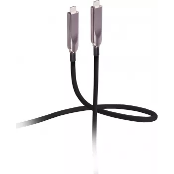 Flexline Cabo ótico ativo híbrido USB-C 12,5m 8K 60Hz 10Gbps 60W PD TPU preto FL31-44211