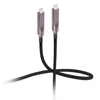 Flexline Cabo ótico ativo híbrido USB-C 12,5m 8K 60Hz 10Gbps 60W PD TPU preto FL31-44211