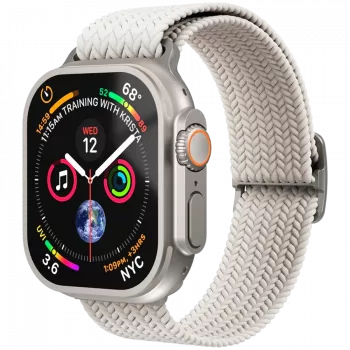 VONMÄHLEN Woven Loop para Apple Watch 40/41/42mm, creme