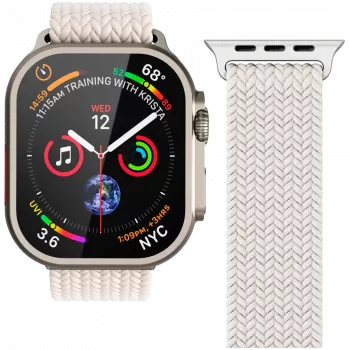VONMÄHLEN Woven Loop para Apple Watch 40/41/42mm, creme