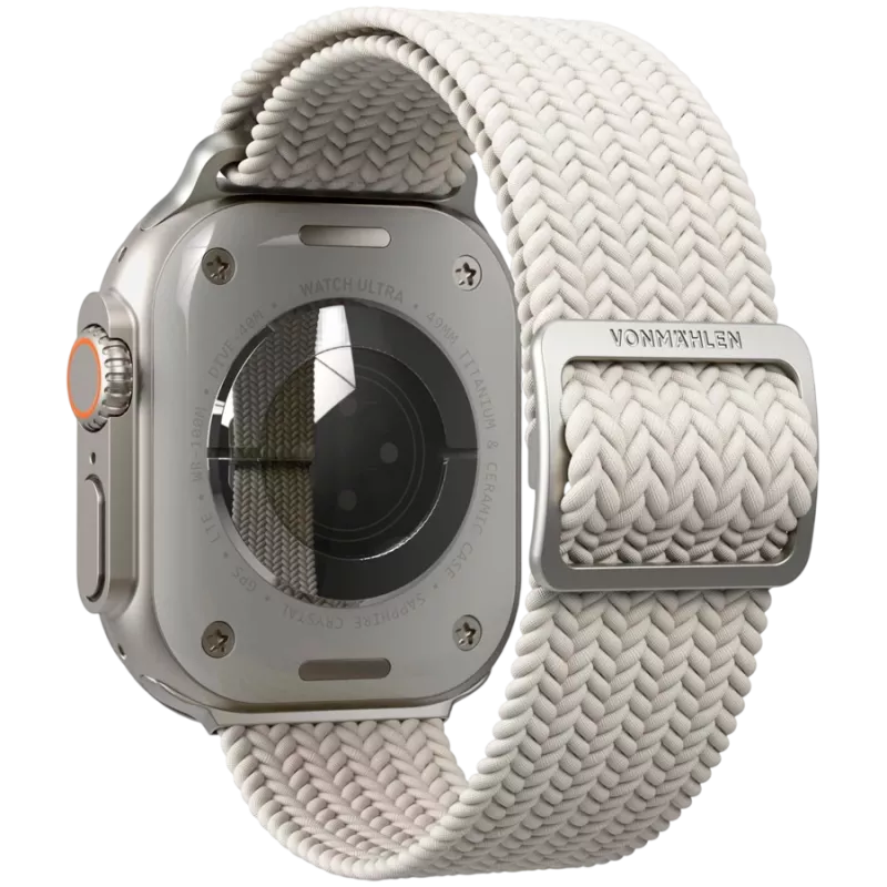 VONMÄHLEN Woven Loop para Apple Watch 40/41/42mm, creme