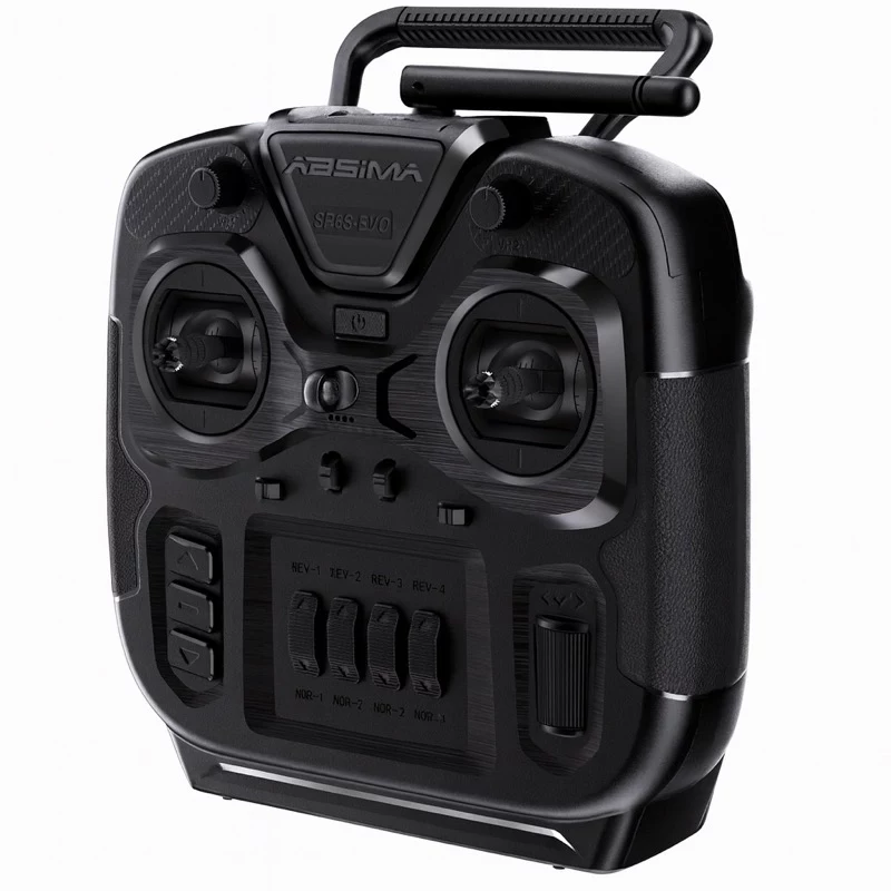 Absima SR6S-EVO Sistema de radiocontrolo de 6 canais 2,4GHz com dois recetores (preto) 2000111