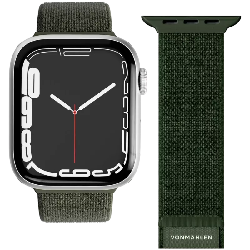 Pulseira Fitness Loop 2 VONMÄHLEN para Apple Watch 44mm, 45mm, 49mm – verde-azeitona