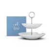 Prato fundo de 2 níveis com dentada FIFTYEIGHT PRODUCTS BHS FIFTYEIGHT Food-Tempel (T023501) – conjunto de 2 taças de porcelana, 500 ml, branco