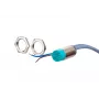 Sensor de proximidade indutivo METZ CONNECT 2 fios DC M12 saliente NO 2mm IP67 cabo 2m 110149