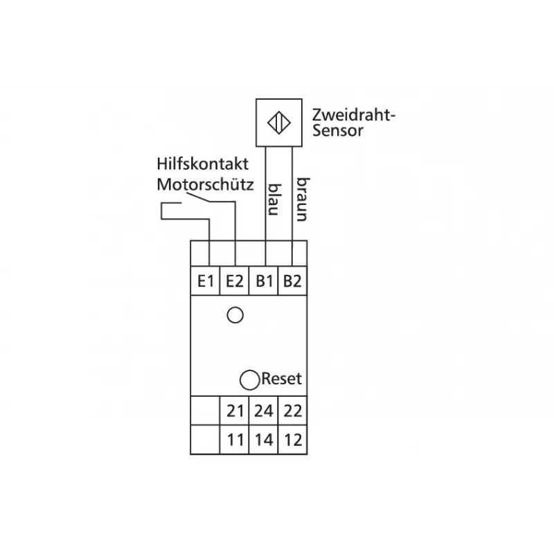Sensor de proximidade indutivo METZ CONNECT 2 fios DC M12 saliente NO 2mm IP67 cabo 2m 110149