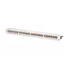 METZ CONNECT 130921-E EDATmod-MP24 Patch panel modular E-DAT de 24 portas, aço inoxidável, 1U