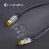PURELINK Sonero Cabo de antena 2m S-AC000-020 Premium, coaxial ficha macho para fêmea, 75 Ohm, duplamente blindado, branco