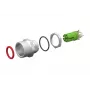 METZ CONNECT MMT361A315-0001 Conector fêmea para placa de circuito impresso M12, codificação X, 8 polos, IP67, em peças individuais