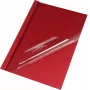 LMG Capa de encadernação térmica A4 vermelho-escuro linho 4mm lombada (BMDLEM-RO-R4)