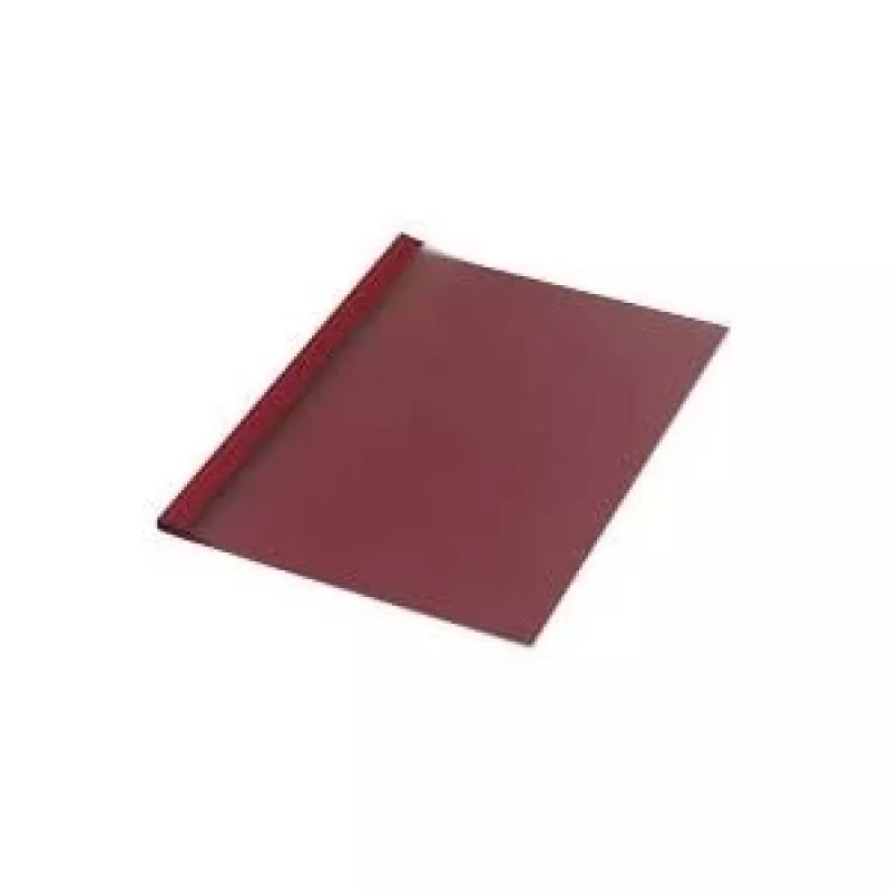 LMG Capa de encadernação térmica A4 vermelho-escuro linho 4mm lombada (BMDLEM-RO-R4)