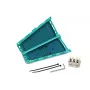HellermannTyton 435-00658 Suporte de abraçadeiras verde em polipropileno, 110mm x 53mm, fixação por parafuso, 2 furos, -20°C a 90°C