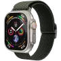 VONMÄHLEN Woven Loop para Apple Watch 44/45/46/49mm, verde-azeitona