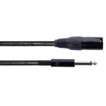 Cordial EM 5 MP cabo de áudio XLR para ficha mono 6,3 mm 5 m preto 14753