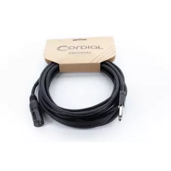 Cordial EM 5 MP cabo de áudio XLR para ficha mono 6,3 mm 5 m preto 14753