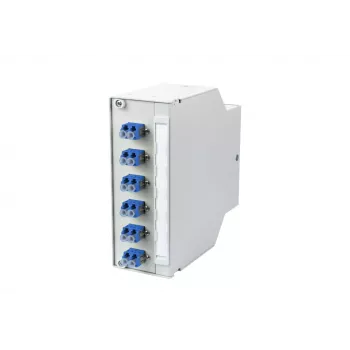 Caixa de distribuição de fibra ótica Metz 15024A07406-E OpDAT REGpro VIK 6xLC-D OS2, branco puro RAL 9010