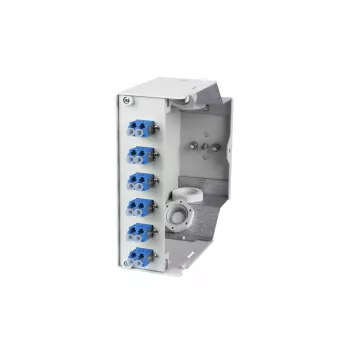 Caixa de distribuição de fibra ótica Metz 15024A07406-E OpDAT REGpro VIK 6xLC-D OS2, branco puro RAL 9010
