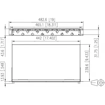 Painel de emendas e patch de fibra ótica METZ CONNECT 6 portas LC-Duplex OM4 1U 19 polegadas preto 1504677506-F