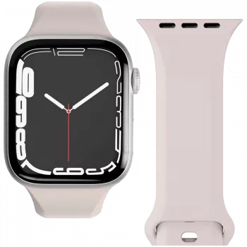 Pulseira VONMÄHLEN Classic Band 2 para Apple Watch 40/41/42mm, pulseira em pele plena flor em creme
