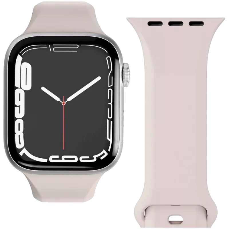 Pulseira VONMÄHLEN Classic Band 2 para Apple Watch 40/41/42mm, pulseira em pele plena flor em creme