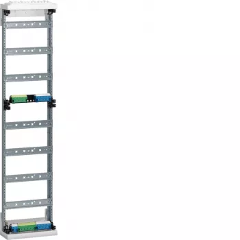 Hager ZAD717 Painel de ampliação para coluna de ligação de contador, 7 filas, 12 módulos por fila, bornes de ligação N/PE, branco puro