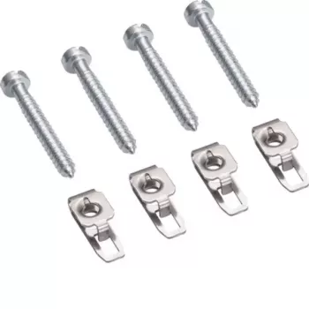 Hager ZZ44SF Suporte de montagem em calha DIN, pack de 4, cinzento