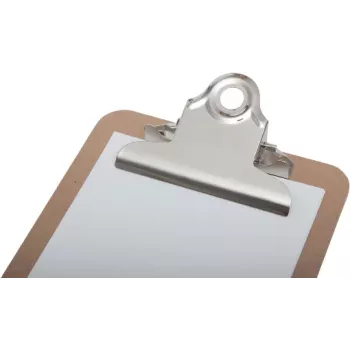 MAUL prancheta MAULbill, placa de fibra dura, 115 x 265 mm, mola metálica, capacidade 15 mm, cantos arredondados, castanho 2391770