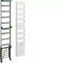 Hager ZH53XS módulo de montagem de distribuição, 12 TE, 7 filas, blocos de terminais N+PE, cinzento claro