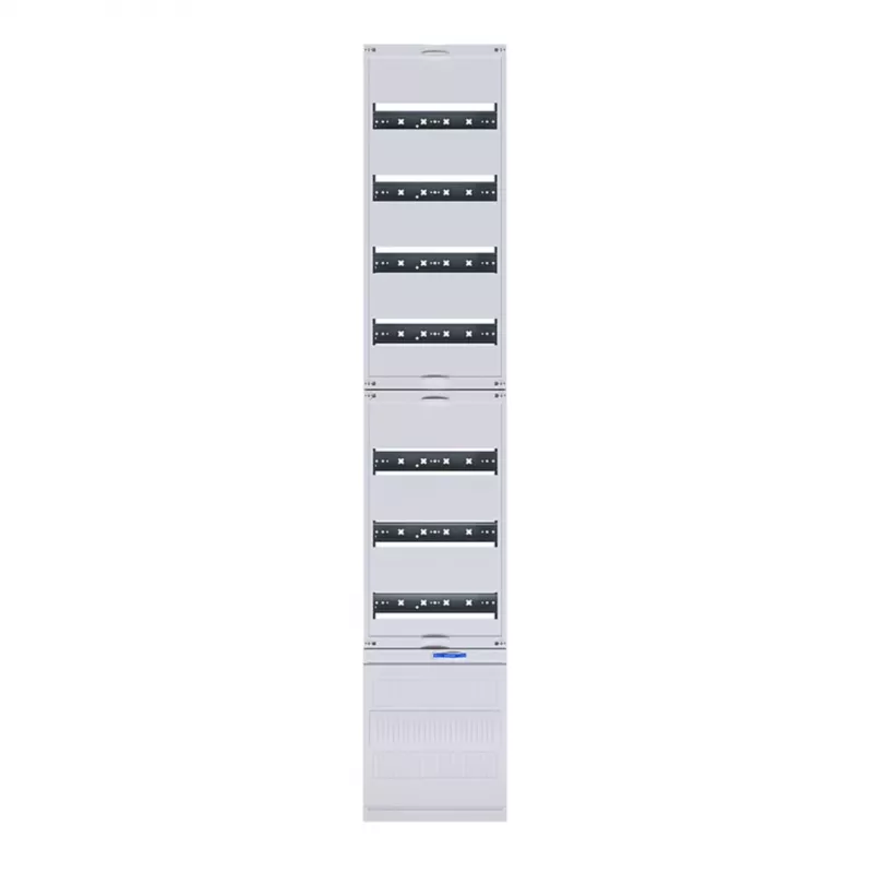 Hager ZH53XS módulo de montagem de distribuição, 12 TE, 7 filas, blocos de terminais N+PE, cinzento claro