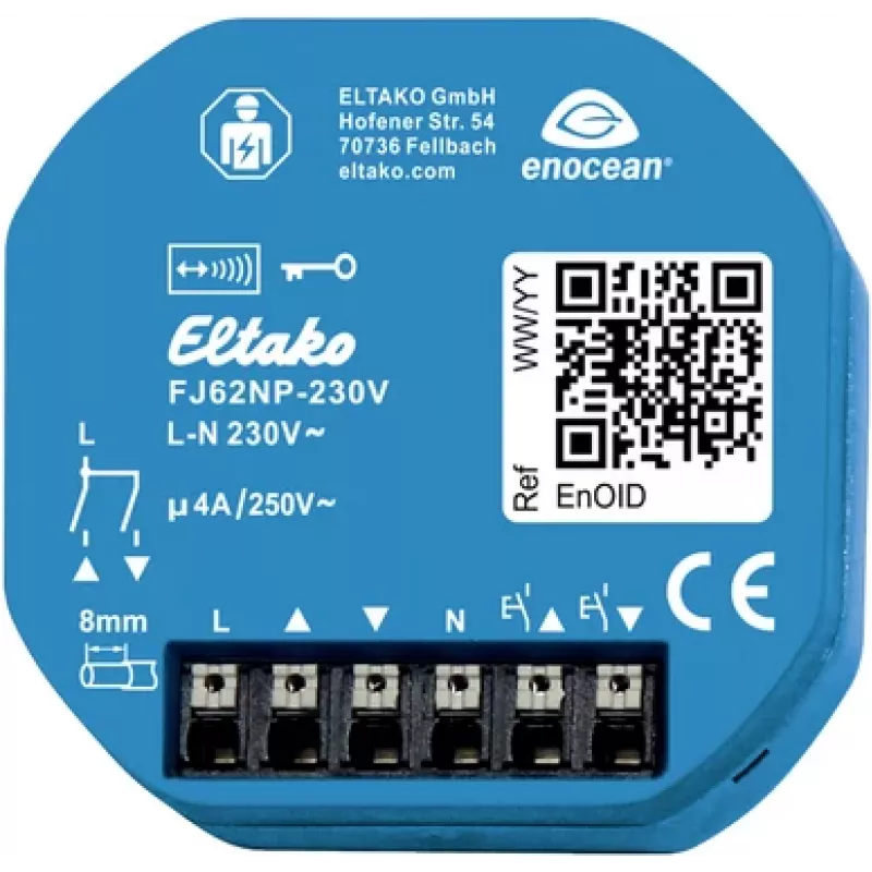 Eltako atuador sem fios para estores e persianas FJ62NP-230V 4A/250V 30200535