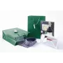 SIGEL GT500 saco de presente grande em papel verde-opala com verniz mate e etiqueta de presente
