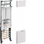 Hager ZH23X7 campo de contadores completo, 1 lugar de contador, 1 lugar de pré-contador, 1 piso, 900x250mm, barra coletora de 5 polos, 300mm, com barra coletora