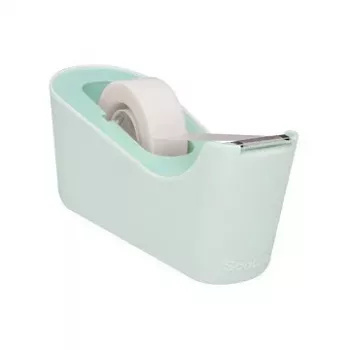 Dispensador de mesa 3M Scotch C18 verde menta com Magic Tape, 19 mm x 7,5 m, transparente