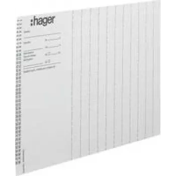 Folhas de identificação HAGER ZZ90B para módulos Legrand Mosaic, A4, branco, pack de 10