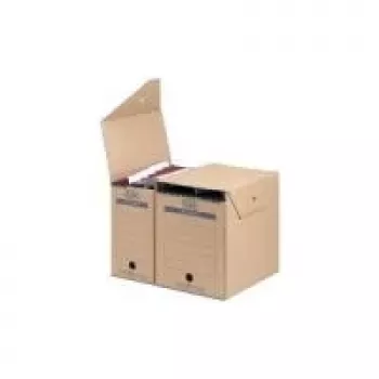 Caixa de arquivo ELBA para suspensos tric System Standard, castanho-natural, DIN A4, cartão canelado, fechada em todos os lados (83524)