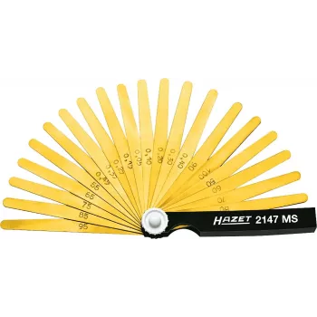 Conjunto de lâminas de medição HAZET 2147MS, 20 lâminas, 0,05-1,00 mm, DIN 2275