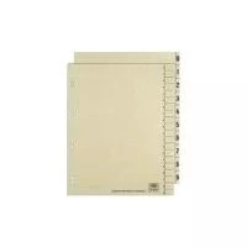 Separadores de registo ELBA, impressos em ambos os lados, camurça, 240 x 300 mm, cartão kraft 200 g/m², perfuração reforçada (06455)