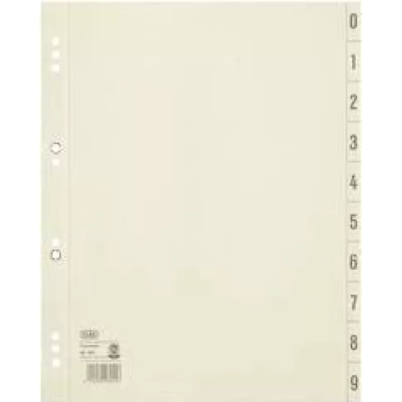Separadores de registo ELBA, impressos em ambos os lados, camurça, 240 x 300 mm, cartão kraft 200 g/m², perfuração reforçada (06455)