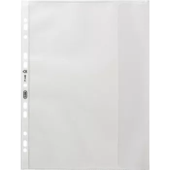 Capa de documentos ELBA XXL, DIN A4, PP, 0,09 mm, texturada, abertura à direita, com aba, à prova de documentos, perfuração Euro (71443)
