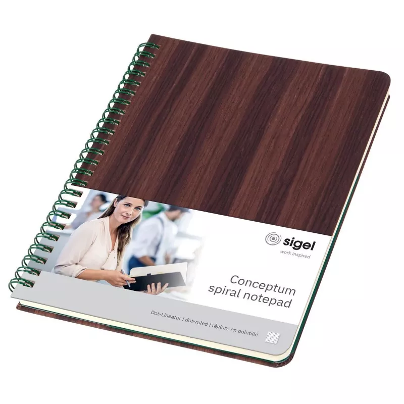 Caderno de espiral Sigel Conceptum CO675 A5 pontilhado capa dura castanho 160 folhas