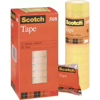 Fita adesiva 3M Scotch Magic Tape 508, 15 mm x 33 m, transparente, 10 rolos 5081533