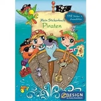 AVERY Álbum de autocolantes, DIN A5, piratas, 5 mundos de jogo, autocolantes reutilizáveis 57797