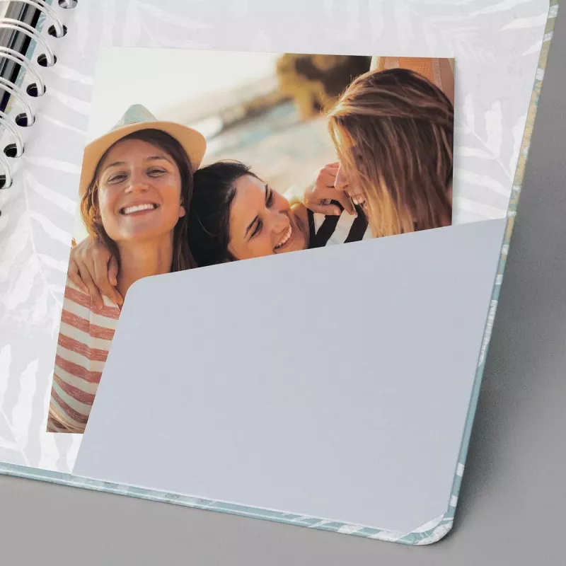SIGEL Jolie Inspire Heavenly Leaves Caderno de espiral A5 pontilhado, 120 páginas, 100 g/m² papel branco, encadernação de espiral metálica, 1 unid. (JN614)