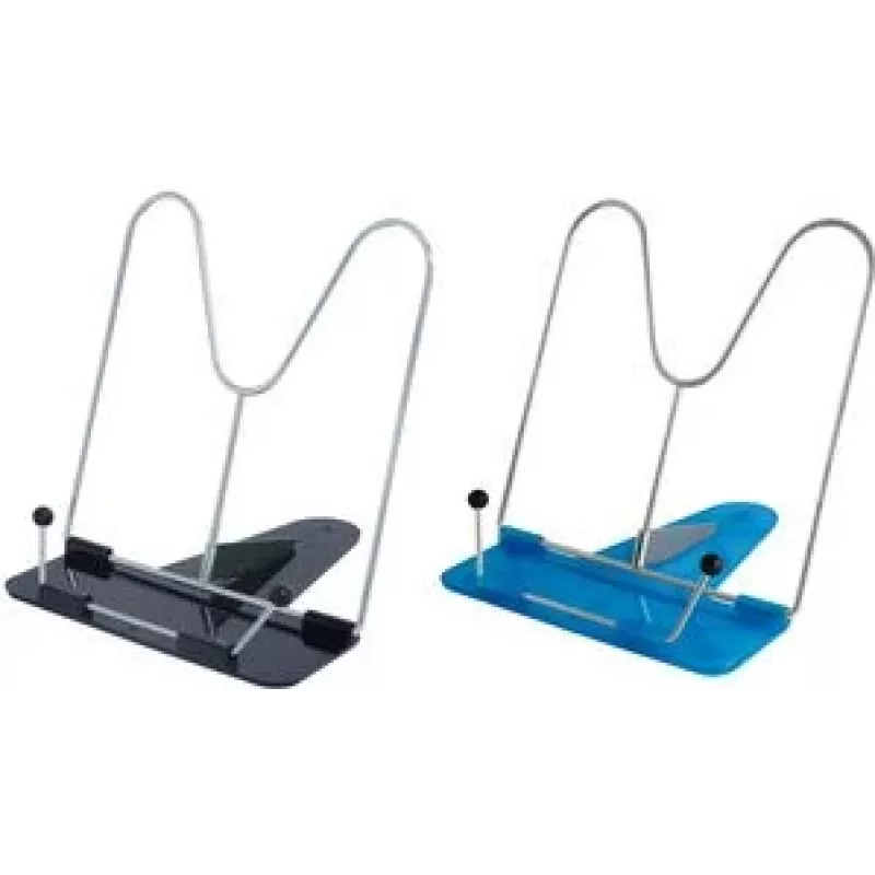 WEDO Suporte de leitura, base de plástico, ajuste de ângulo contínuo, suporte de metal niquelado, 230 x 200 mm 211 8